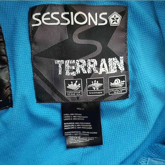 Sessions w/ RECCO Terrain Womens Light Blue Snowboard Ski Snow Pants XS - Picture 6 of 12